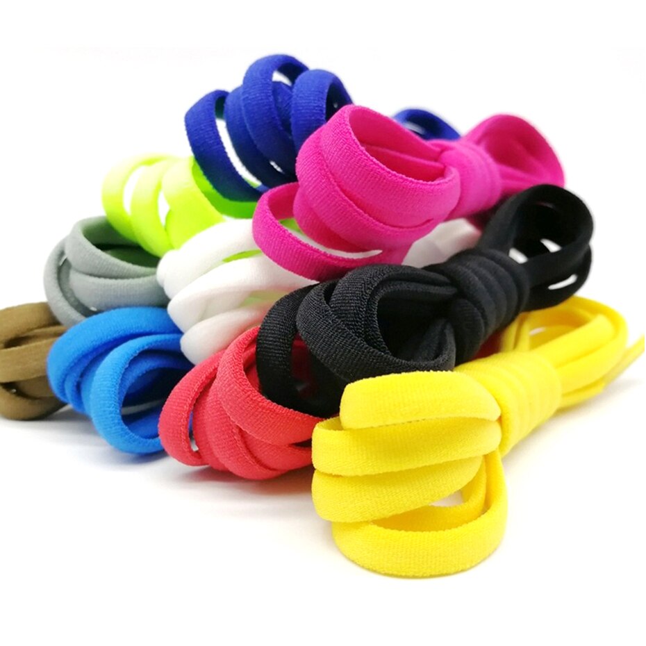 2 stk uden binde snørebånd elastiske snørebånd til børn og voksne sneakers snørebånd hurtige dovne snørebånd 10 farve snørebånd 100cm