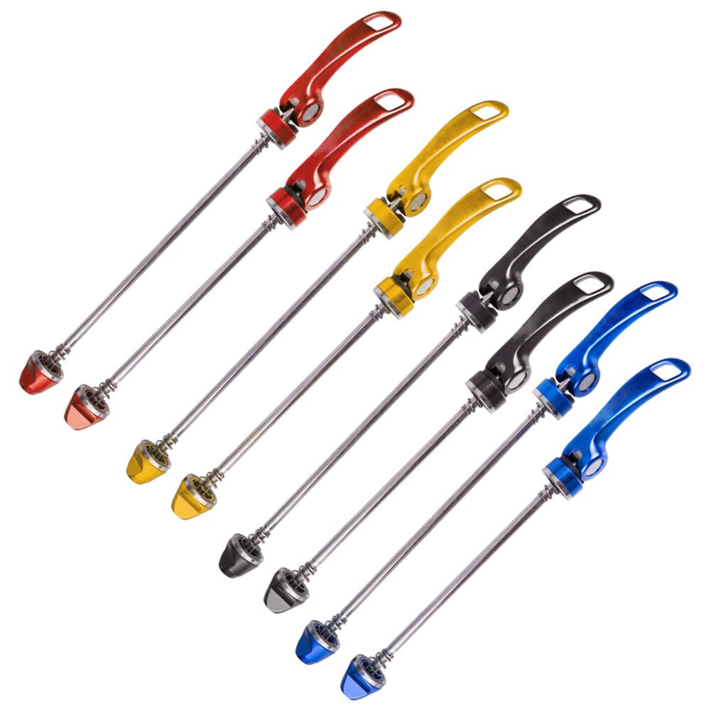 2 Pcs Parts Bicycle Skewer Quick Release With Handle Screw Cycling Tools Repair Nuts Bike Lever Clip Aluminum Alloy Durable