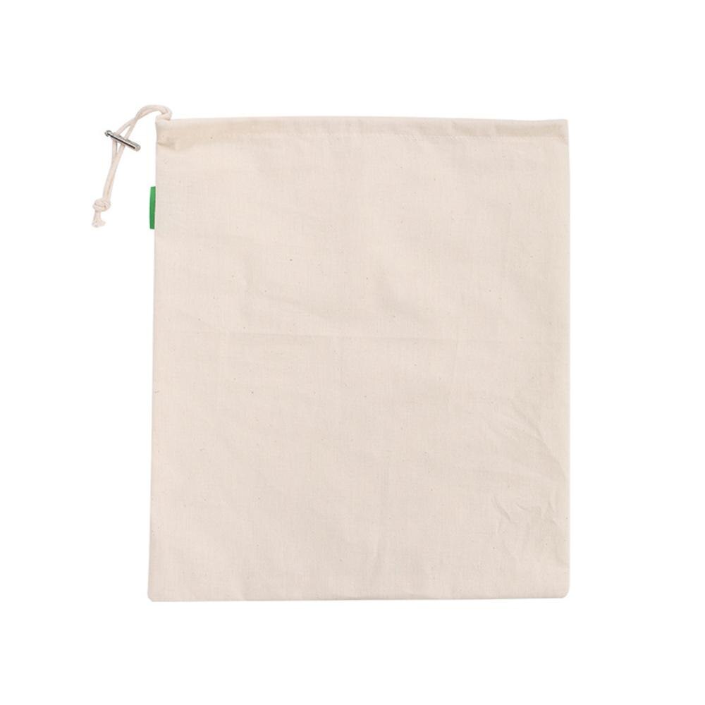 Cotton Drawstring Bag Eco-friendly Flour Bag Rice Bread Food Bag 6A Pure Cotton Shopping Bag Linen Drawstring Storage Bags: 02