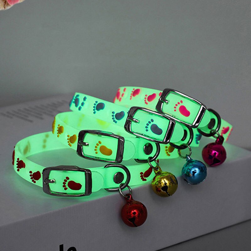 Collar fluorescente para perro, suministro ajustable para mascotas con correa para cuello de mascotas, anillo de cuello para mascotas que brilla en la oscuridad, suministros para mascotas