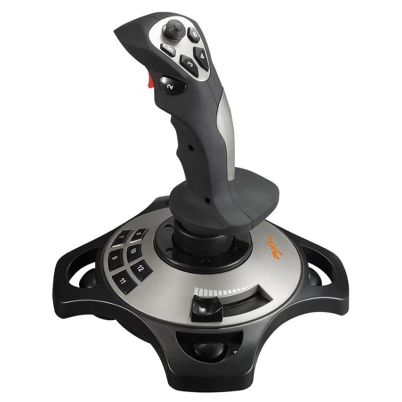 The 1Pc PXN-2113 Flight Joystick Has 12 Programmable Buttons And Vibration Function For PC Windows XP/7/8/10 System: Default Title