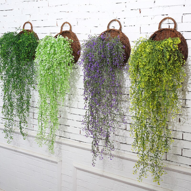 Jardinière fleur tenture murale osier rotin panier intérieur plantes support vigne Pot mural plante panier jardin décoration murale