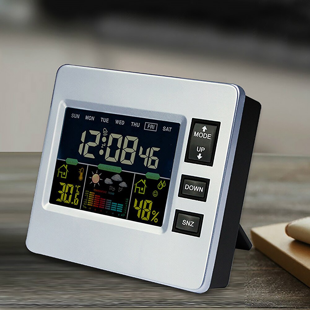 Voice Control Multifunction Bedside Electronic Colored Screen Child Luminous Office Home Student Smart Clock