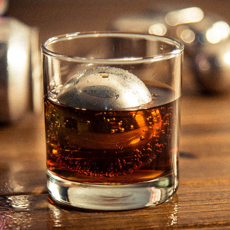 55mm rustfrit stål rund kugle whisky terning vodka sten isterninger med plastik etui tang drikkevarer køligere øl  kc1485