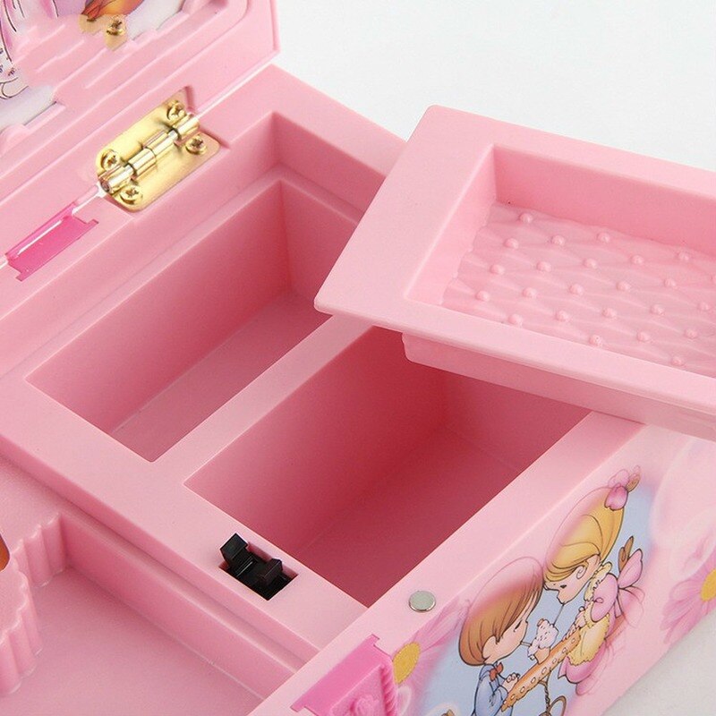 Roze Dansen Meisje Muziekdoos Ornamenten Home Decor Sieraden Organizer Muziekdoos