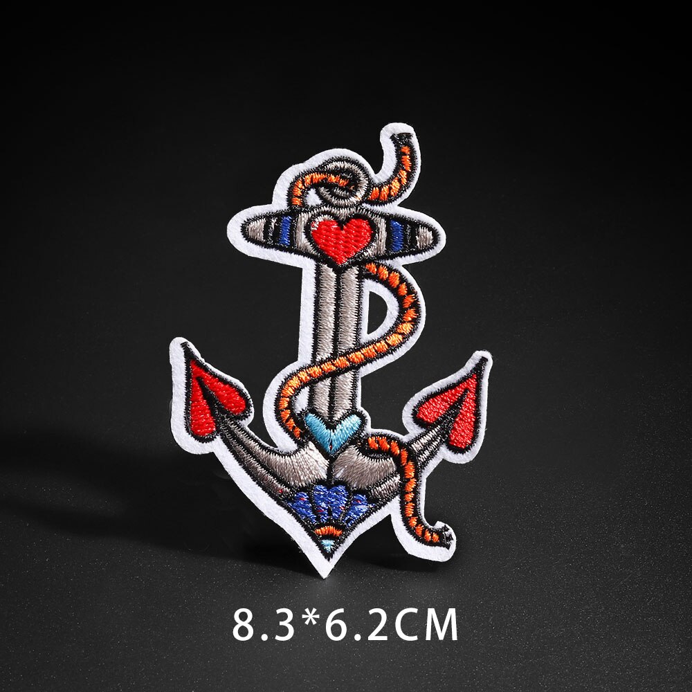 Piratenschip Badges Zeilen Serie Patches Voor Kleding Ijzer Op Anker Geborduurde Applique Badges Diy Kleding Accessoire: N5-BT4116
