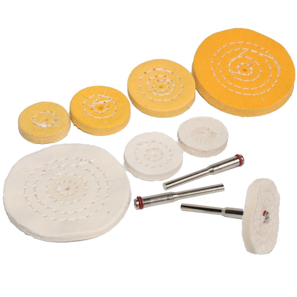 Tête de ponçage en coton, tige de 3mm, mini brosse pour perceuse Dremel
