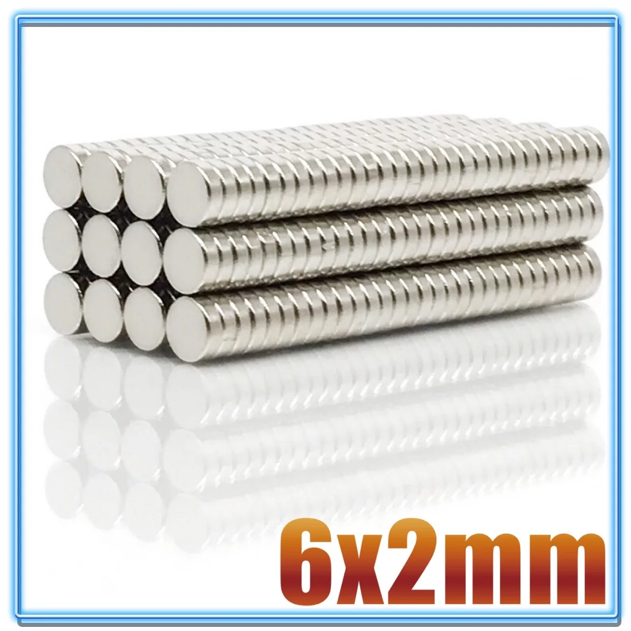 20/100/200/500/2000 stk. 6*2 runde mini-små magnet... – Vicedeal