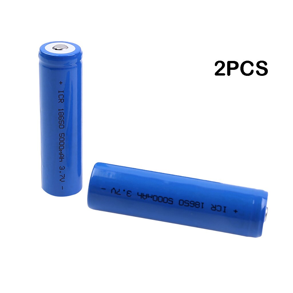 3.7V 5000mAh 18650 Battery Li Ion Rechargeable Large Capacity Battery Flashlight Power Large LED Torch Flashlights Blue: D