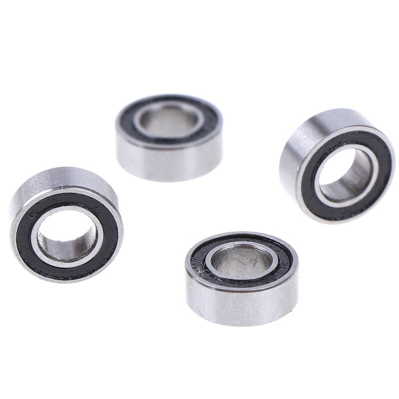 5 stk sorte 4*8*3mm MR84rs MR84-2rs 4 x 8 x 3mm gummitette kulelager