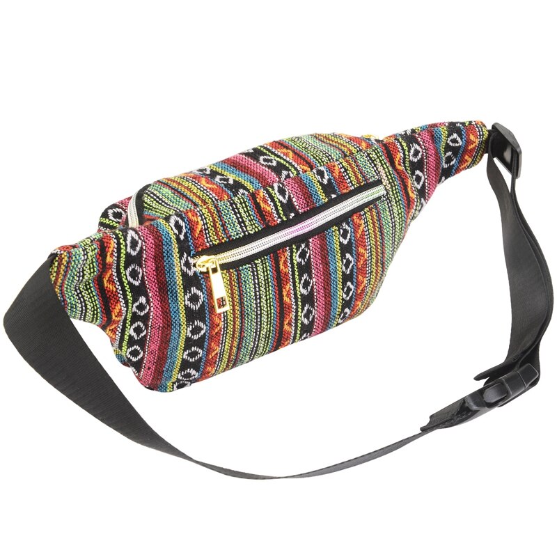 Kf-kvinner etnisk fanny pack retro vintage rumpe vesker reise fotturer midje belte veske fanny pack for kvinner midje bag