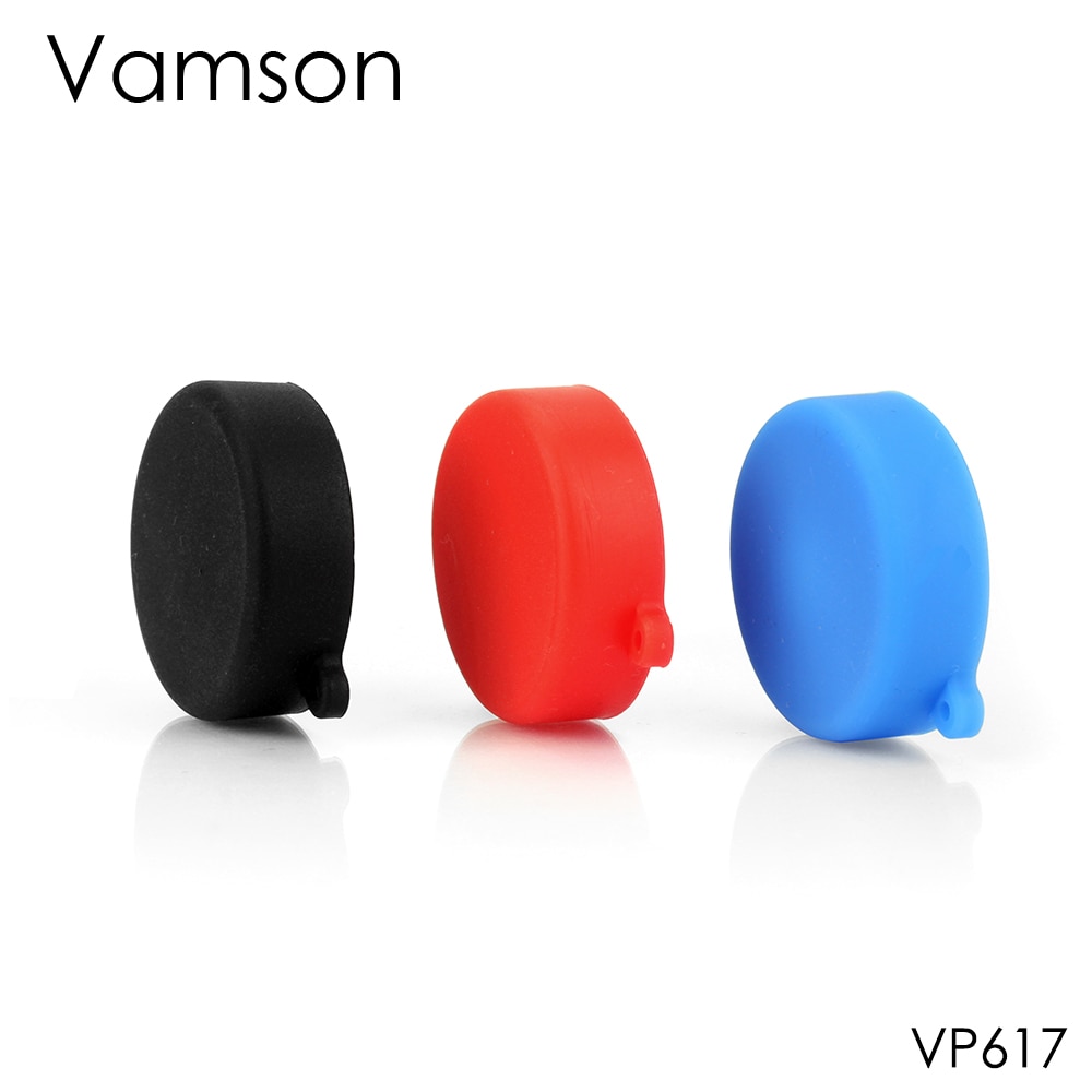 Vamson voor Gopro Accessoires 3 Kleuren Siliconen Lensdop Cover Voor GoPro Hero 4 3 + 3 voor Xiaomi voor yi Sport Camera VP617