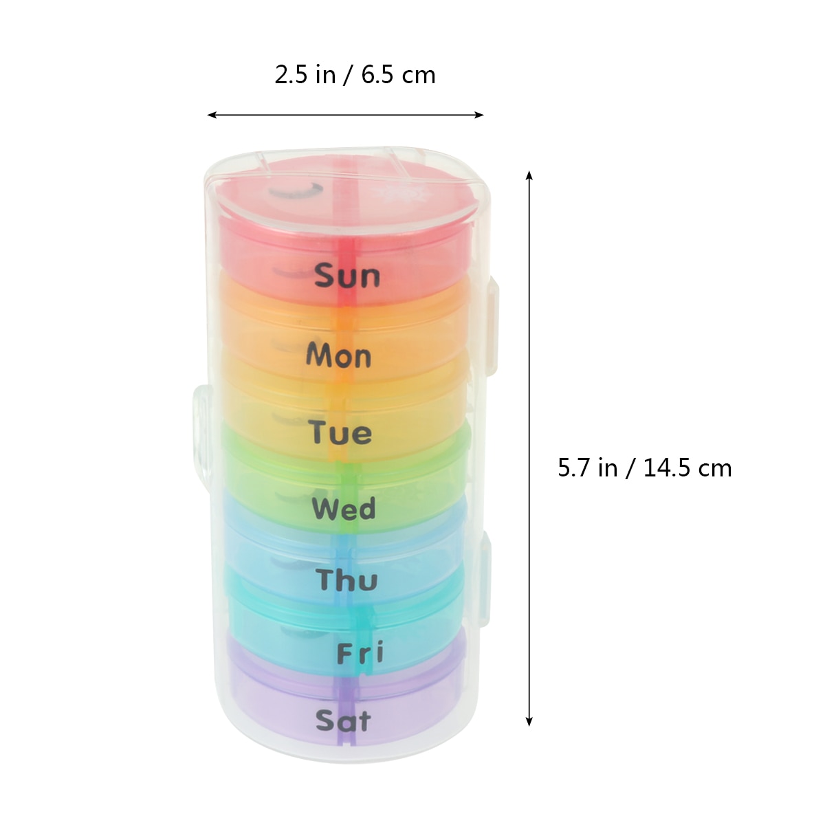 Pilulier hebdomadaire AM/PM boîte à pilules 7 jours organiseur Portable Mini pilulier 14 compartiments, boîte à médicaments résistante à l&#39;humidité