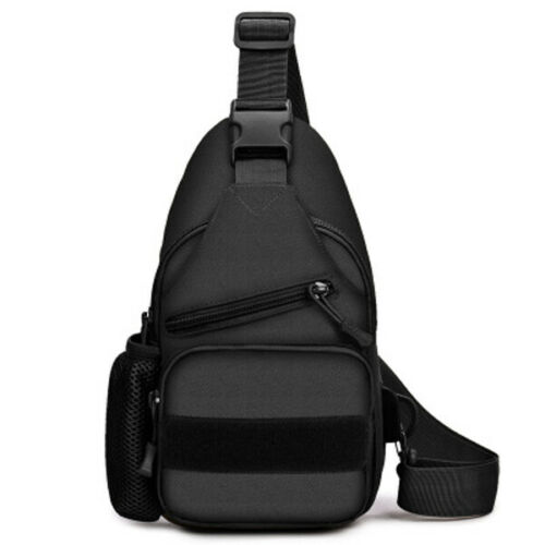 Sac banane pour homme, streetwear, antivol, chargement usb, sac de poitrine, sac à bandoulière, sac de sport, sac banane, sac ceinture imprimé: Un