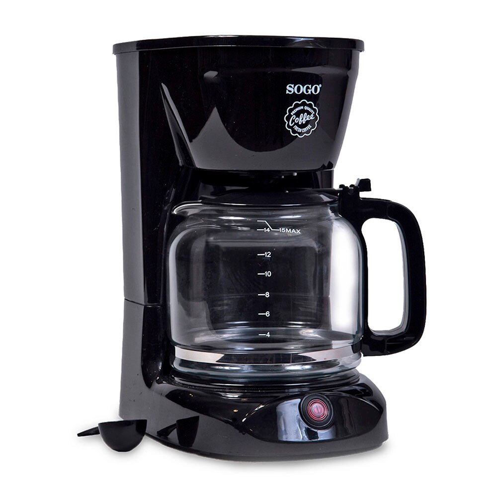 Cafetera automática goteo de Sogo, 15 tazas, , moderna, potente, rapida, portatil, 1,8L, luz, jarra, filtro, termostato, cafetera, cafeteras