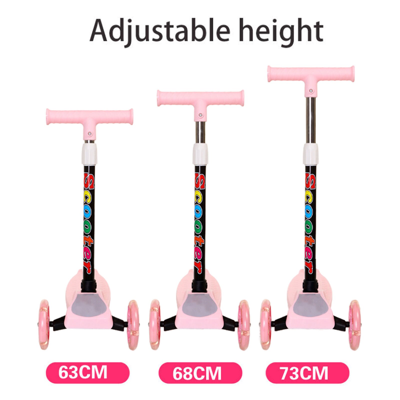 3 Wiel Kick Scooter Vouwen Kinderen Scooters Verstelbare Met Knipperende Wielen Voor Kinderen Leeftijd 2 Tot 8 Roller