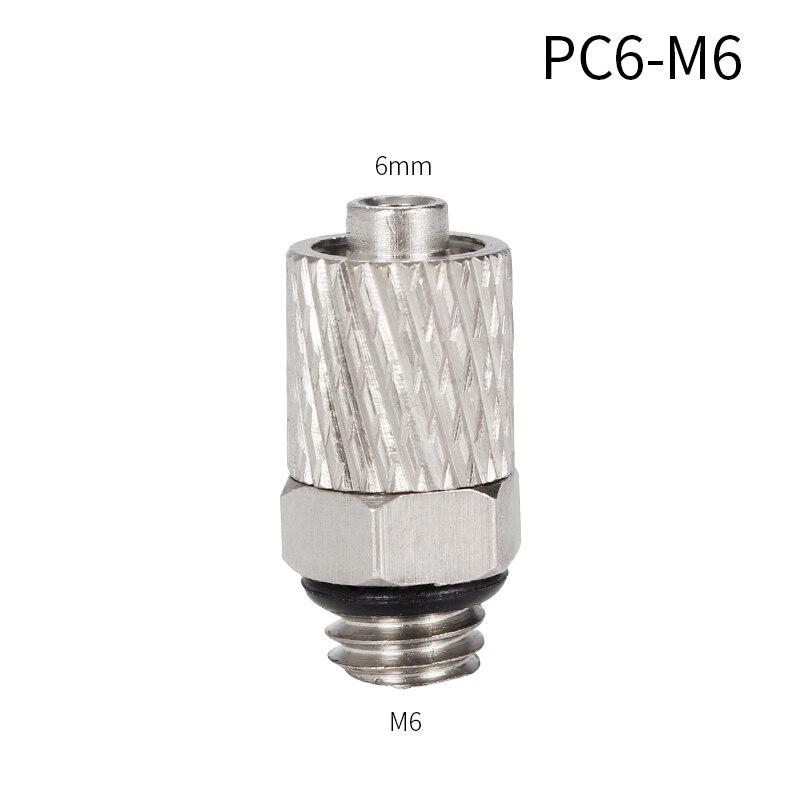 Pneumatic Fitting Male Thread M5 M6 To Air Tube 4mm 6mm ， Mini Straight Pneumatic Pipe Air Quick Joint Coupler Connector: PC6-M6