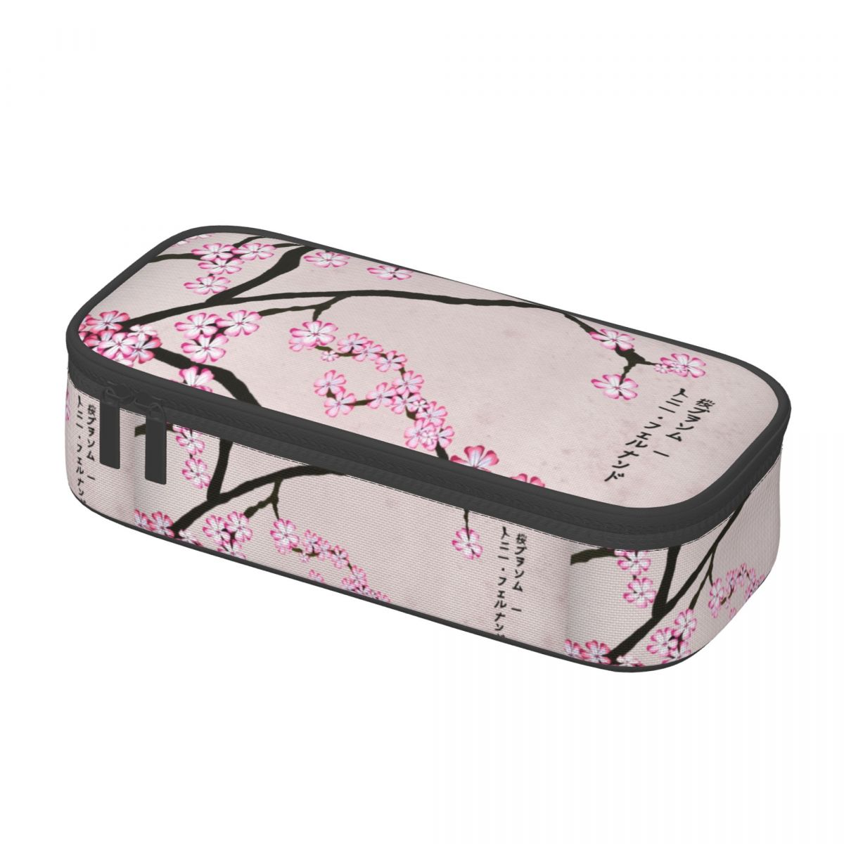 Custom Kawaii Pink Floral Cherry Blossom Pencil Case for Girls Boys Large Capacity Japanese Sakura Flower Pencil Box Stationery