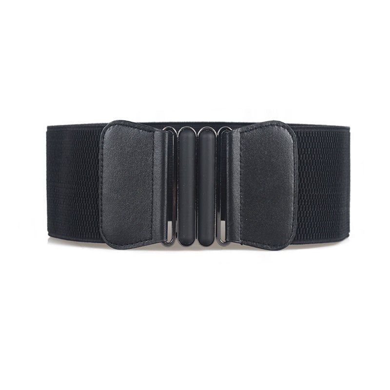 Frauen 3 "Breiten Gürtel Elastische strecken schnallen Bund Dame Cummerband Plus Größe Mädchen Bund Taille Dichtung Breiten Gürtel Frauen: Schwarz