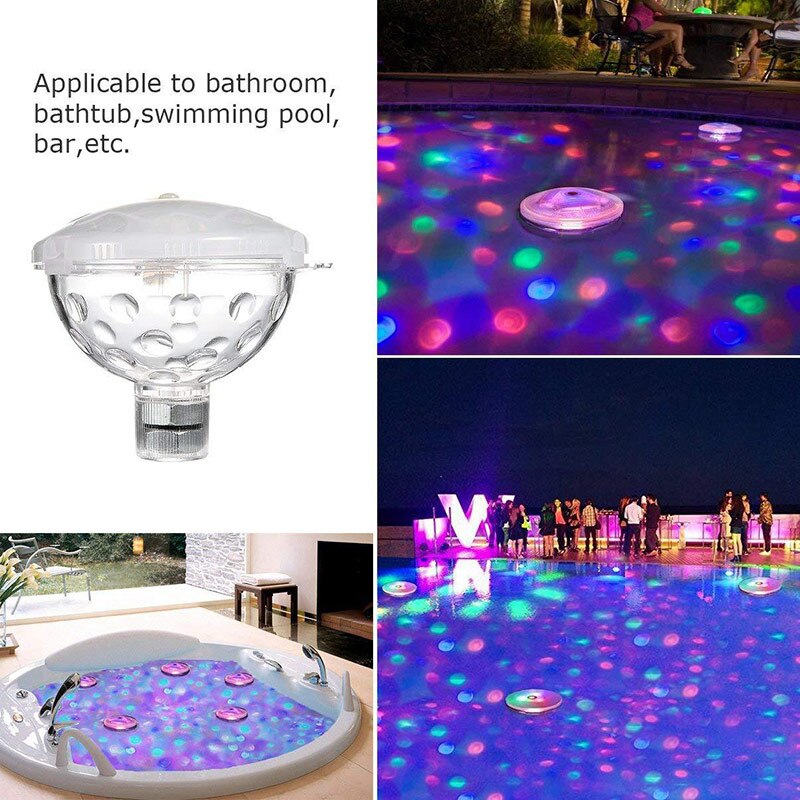 Led flytende undervanns disco lys glød show svømmebasseng badekar spa lampe disco bryllupsfest blinkende lampe