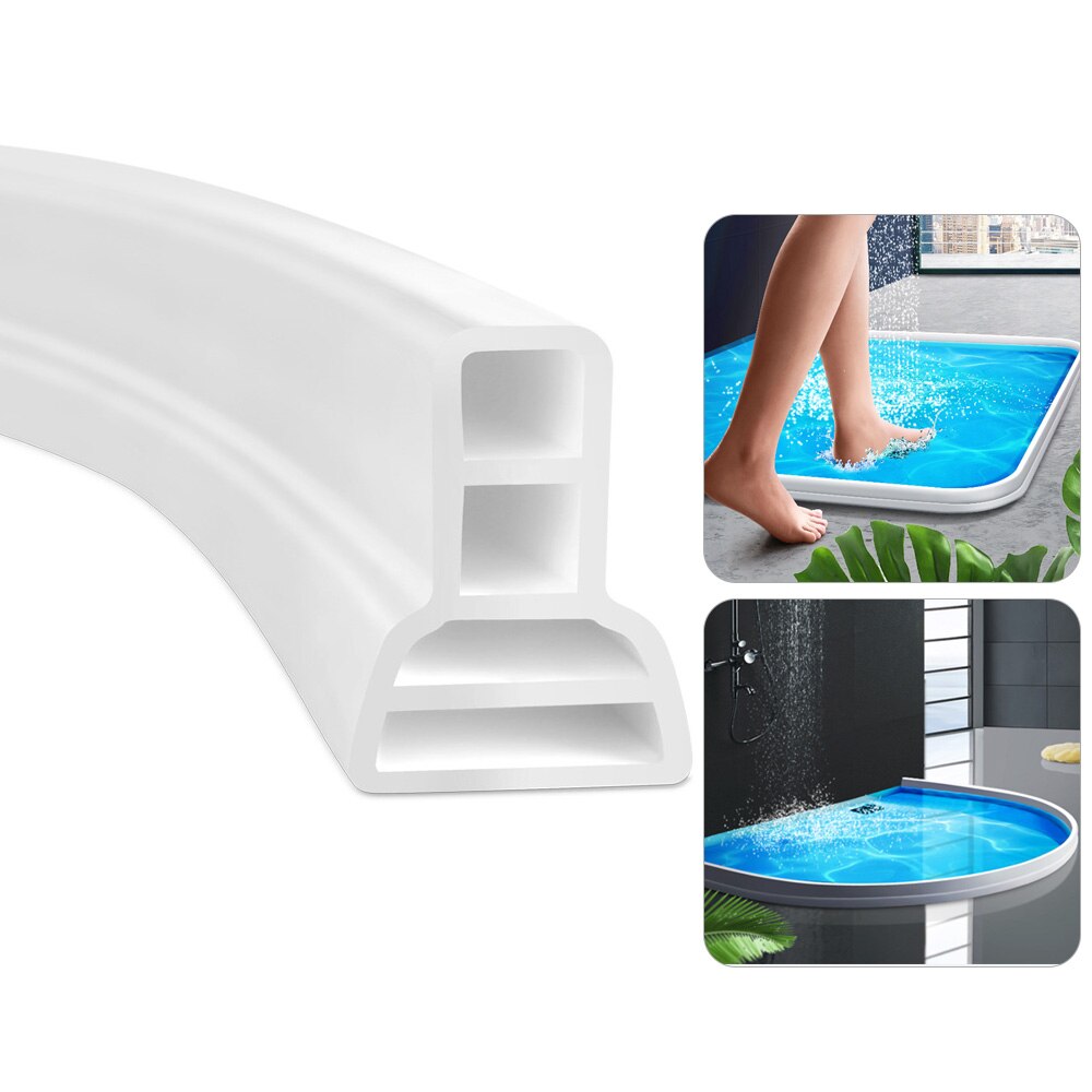 Shower Barrier Bathroom And Kitchen Water Stopper Collapsible Threshold Water Dam Shower Barrier And Retention System Bathroom