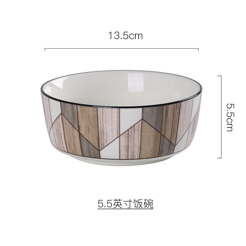 Nordic Dessert Plate Wooden Serving Tray Afternoon Tea Time Coffee Cake Plates Hexagonal Round Desserts Food Organizer Platter: 5.5 salad Bowl