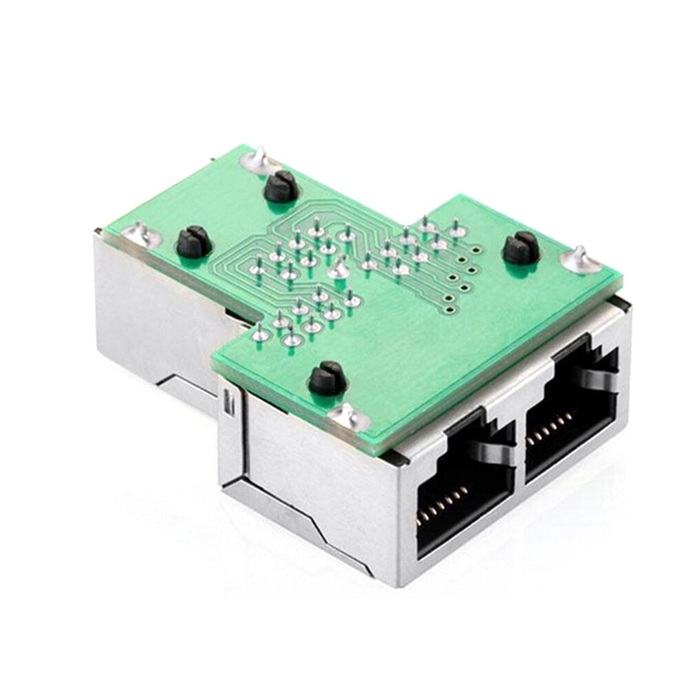 1 To 2 Ways RJ45 Ethernet LAN Network Splitter Double Adapter Ports Coupler Connector Extender Adapter Plug