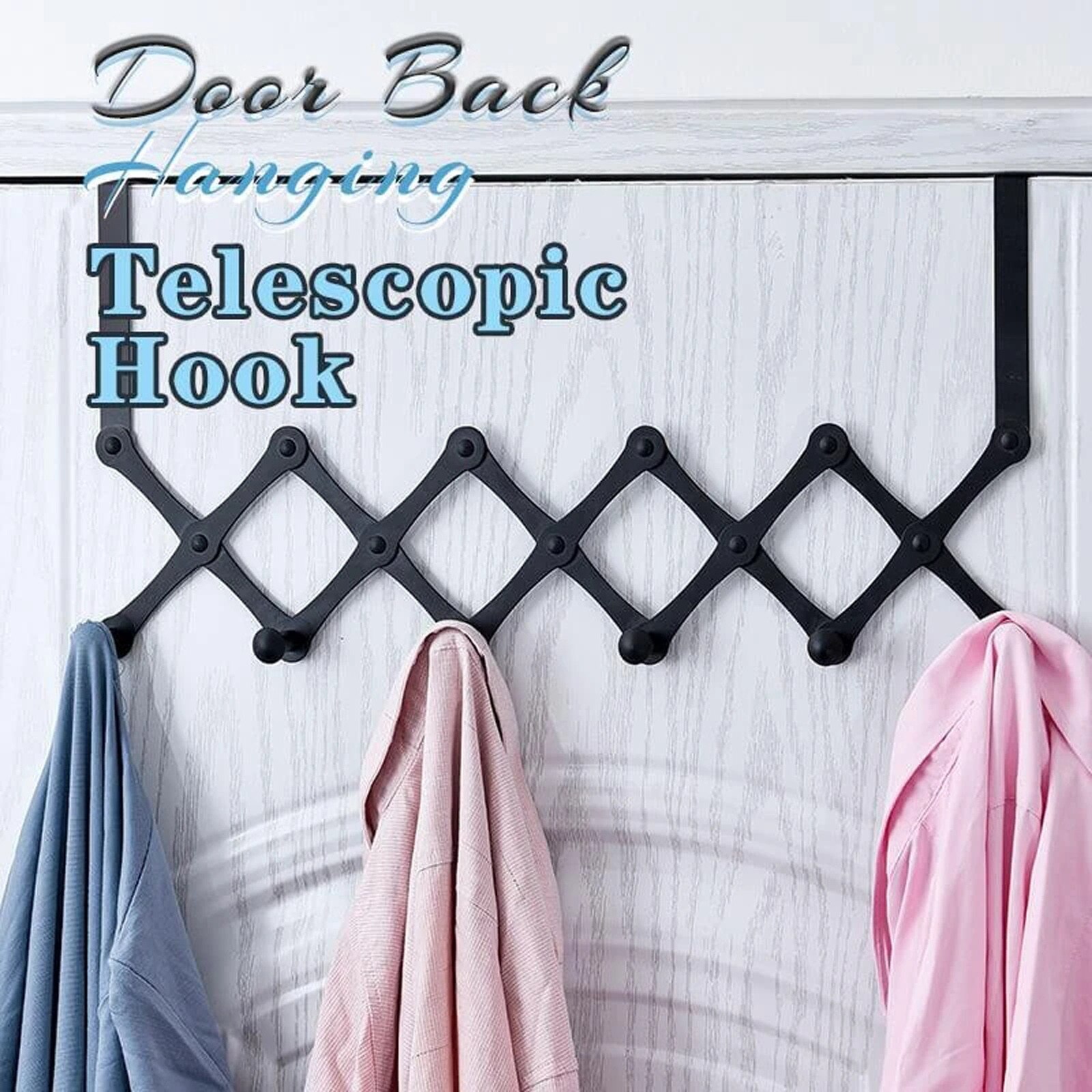 Stainless Steel Door Rear Suspension Telescopic Hook Movable Folding Hook Coat Hooks Folding Swing Arm Swivel Hook