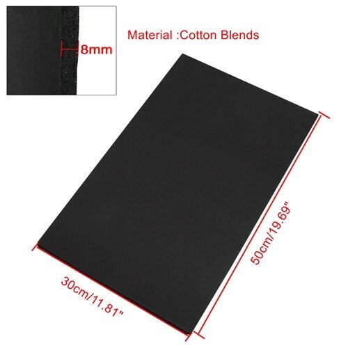 Uxcell-alfombrilla térmica amortiguadora de ruido para coche, aislamiento térmico automotriz, 5mm/8mm/10mm, 50cm * 30cm de espesor, 1,6 pies cuadrados: 8mm Cotton Blends