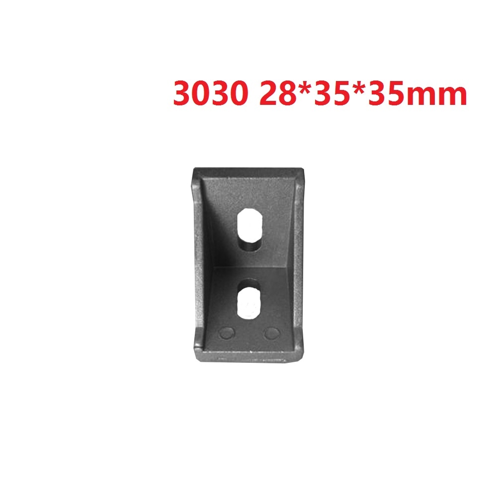 1Pcs 3030 28x35x35mm Eu Corner Fitting Angle Aluminum 30 X 30 L Connector Bracket Fastener Industrial Profile