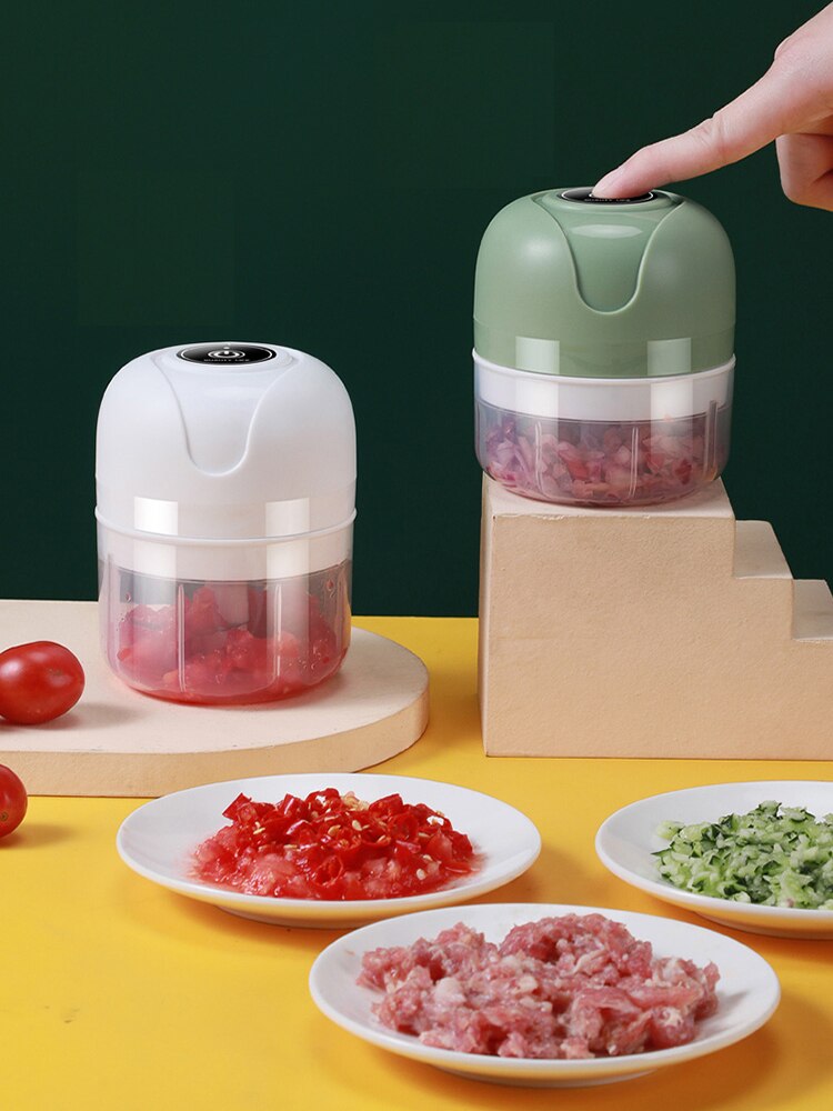 Electric Food Masher Mini Vegetable Chopper Chili Meat Ginger Masher USB Rechargeable Blender Kitchen Gadgets