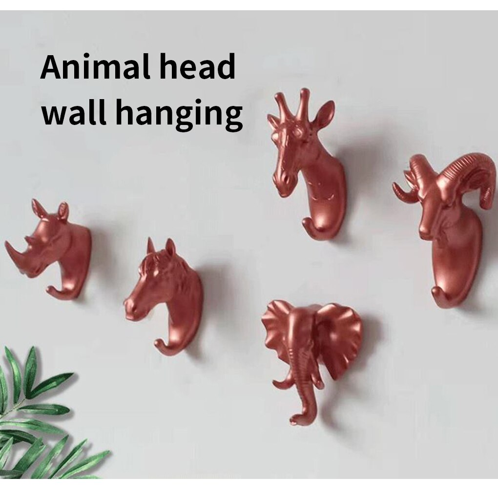 3D Dierenkop Muur Hanger Toetsen Jas Hoed Opknoping Haak Houder Thuis Wall Decor Accessoires Decoratieve Haak Creatieve Dier Haken