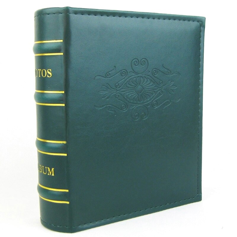 Album Insert-Type Family Album 5-Inch Leather Surface Photo Album 200 Children Baby Growth Album: Dark Grey