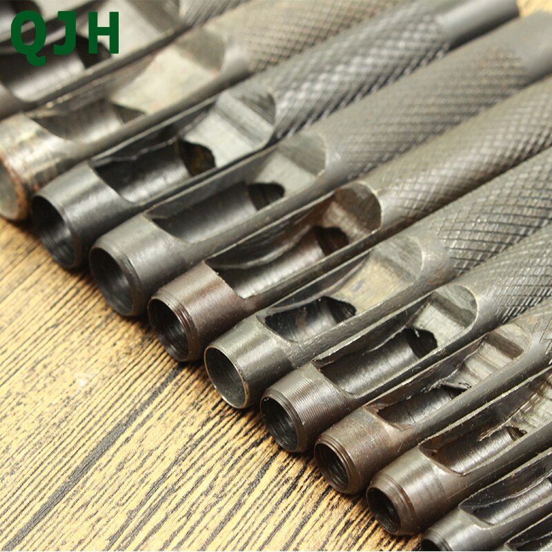 20 größe Stahl Hohl See Stanzen Leder Dichtung Hohl schlagen einstellen Dichtung Gürtel See Hand See Stanzen Zubehör Handwerk Werkzeug