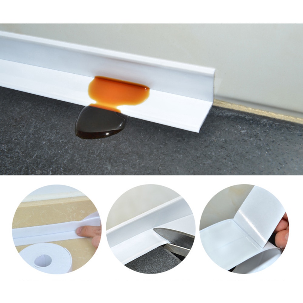 3.8x320cm PVC łazienka prysznic zlew wanna taśma uszczelniająca taśma biała wodoodporna olejoodporna samoprzylepna naklejka szkolne