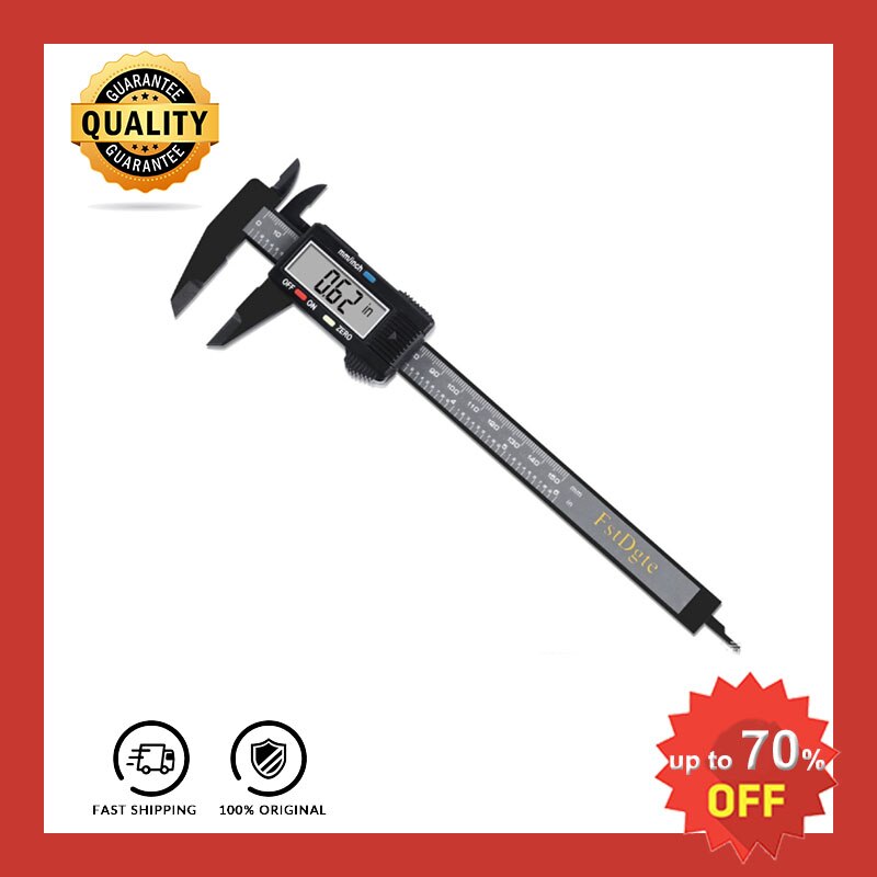 Classic Digital Vernier Caliper Electronic Slide Gauge Ruler Internal External Diameter Length Depth Measure Tool Instrument