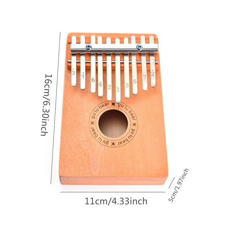 10 clave Piano de pulgar Kalimba de dedo Piano para los niños instrumento Musical juguetes para los principiantes