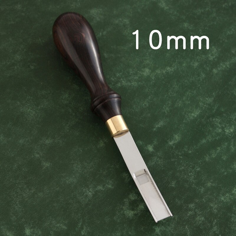 Herramientas para cortar Bordes de cuero, máquina de corte para ángulo curvo, pala redonda, 4-10mm de ancho: Black Sandalwood10mm