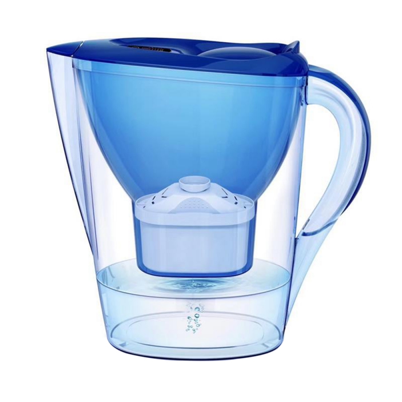 2.8L Automatic Switch Water Filter Household Activated Carbon Jug Home Purifier Healthy Drink Machine Kitchen Faucet Filter Puri: Dark Blue