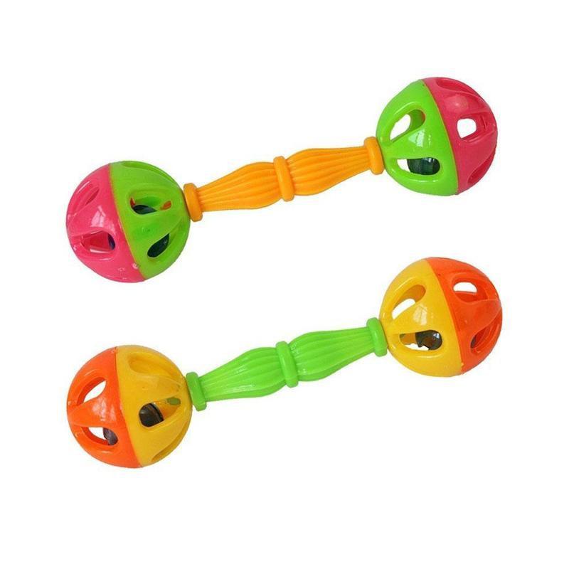 2pcs Baby Rattles Bell Newborn 0-12 Months Early Educational Development Toy Infant Shakes Hand Bells Rattles: Default Title