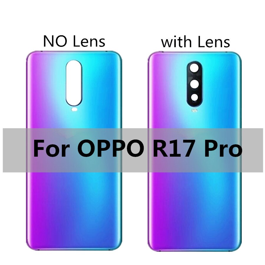 Glass Battery Back Rear Cover Door Housing For OPPO R17 Pro Battery Cover repair For OPPO R 17 pro back battery Housing