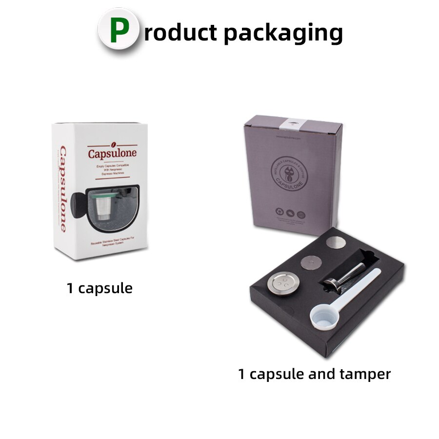 Capsulone 3. Metalowa kapsułka ze stali nierdzewnej kompatybilny ekspres robić kawy Nespresso wielokrotnego użytku gładka kapsułka 1 szt