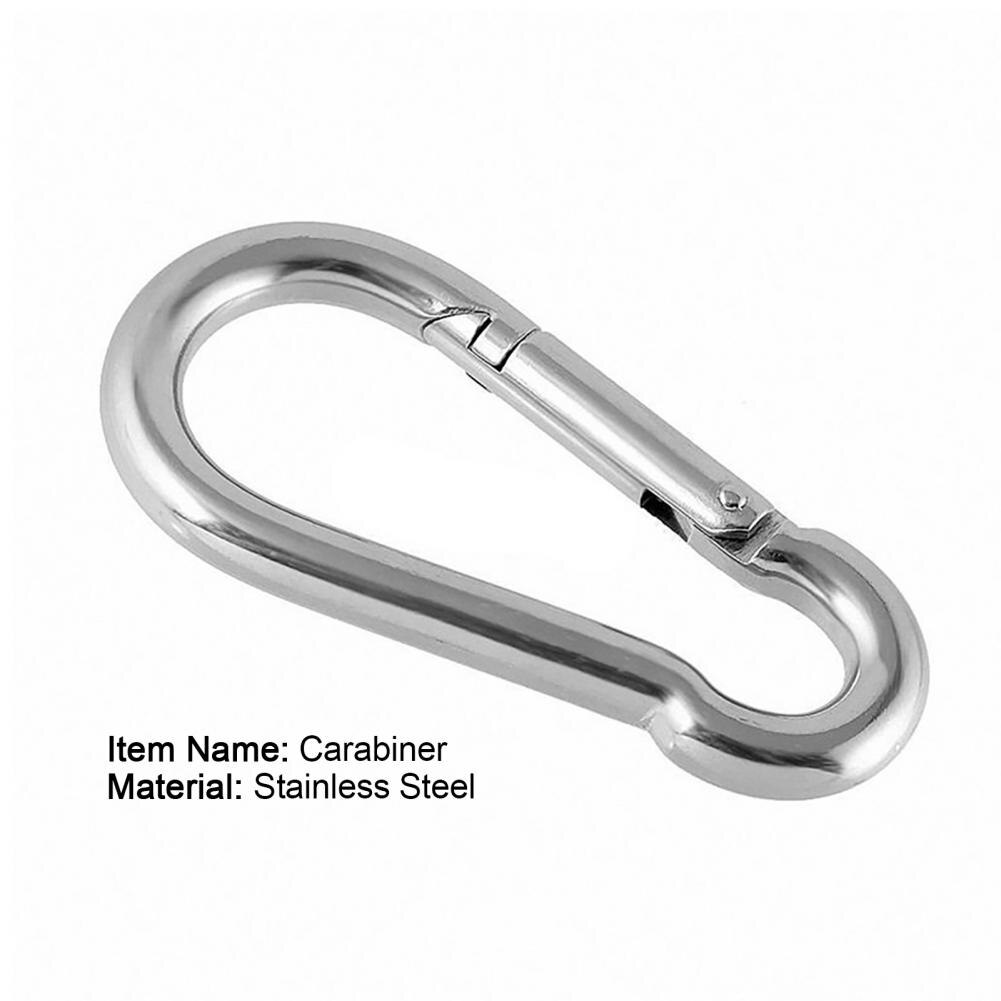 1Pcs Outdoor Klimmen Rvs Gesp Karabijnhaak Survial Sleutelhanger Klim Haak Clip Rugzak Gesp Sleutelhanger