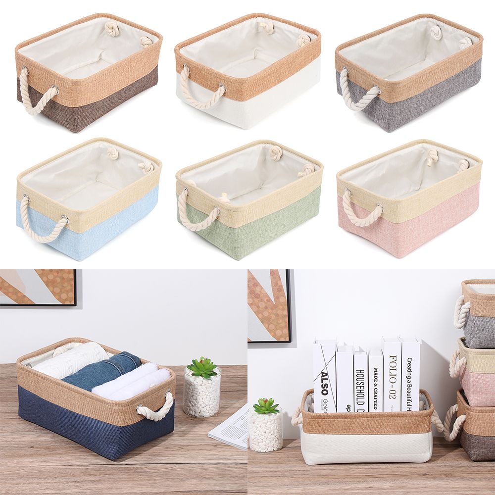 Kledingopbergmand Thuisbenodigdheden Diversen Sorteermand Opvouwbare linnen organizer Box Ondergoed Sokken Babyspeelgoedopslag
