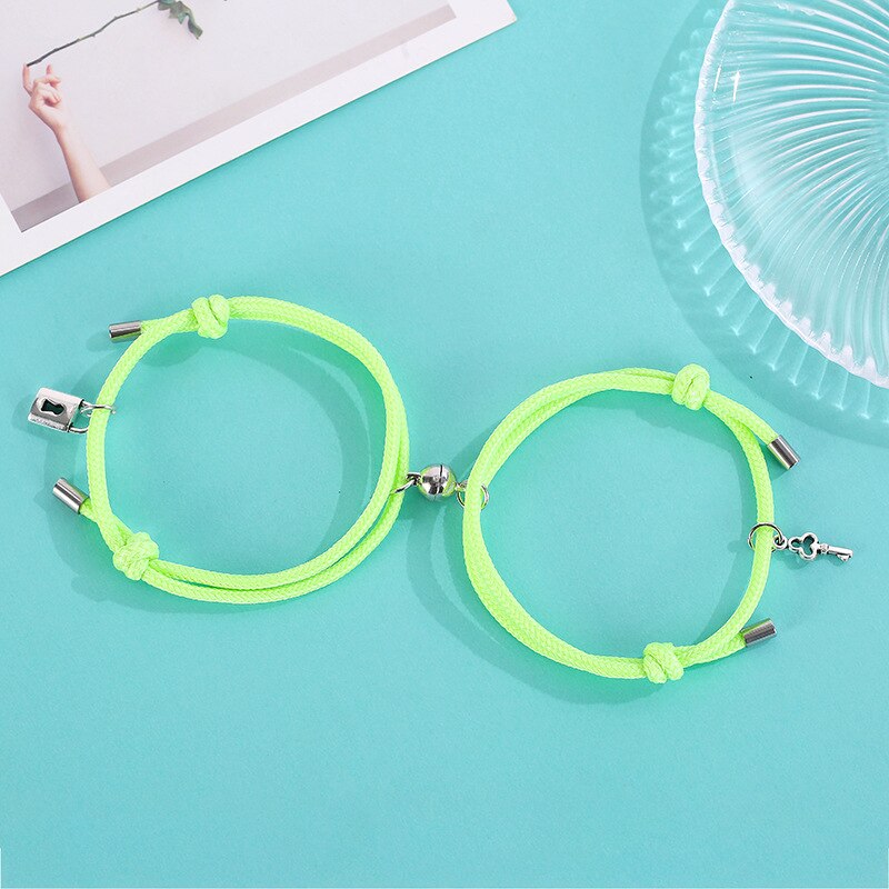 2023 Bracciale luminoso gatto stella luna coppia fascino fatto a mano corda regolabile braccialetto amico abbinato amore infinito gioielli regali