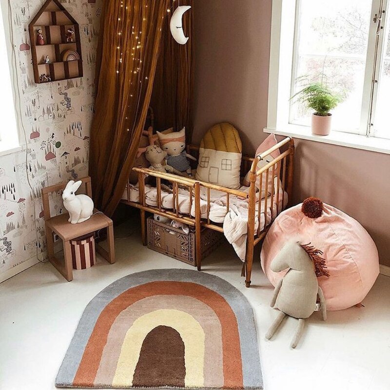 Teppich-Traum Prinsessen springspel kinderen speeltapijt met vlinders en harten in roze, 120 x 160 cm