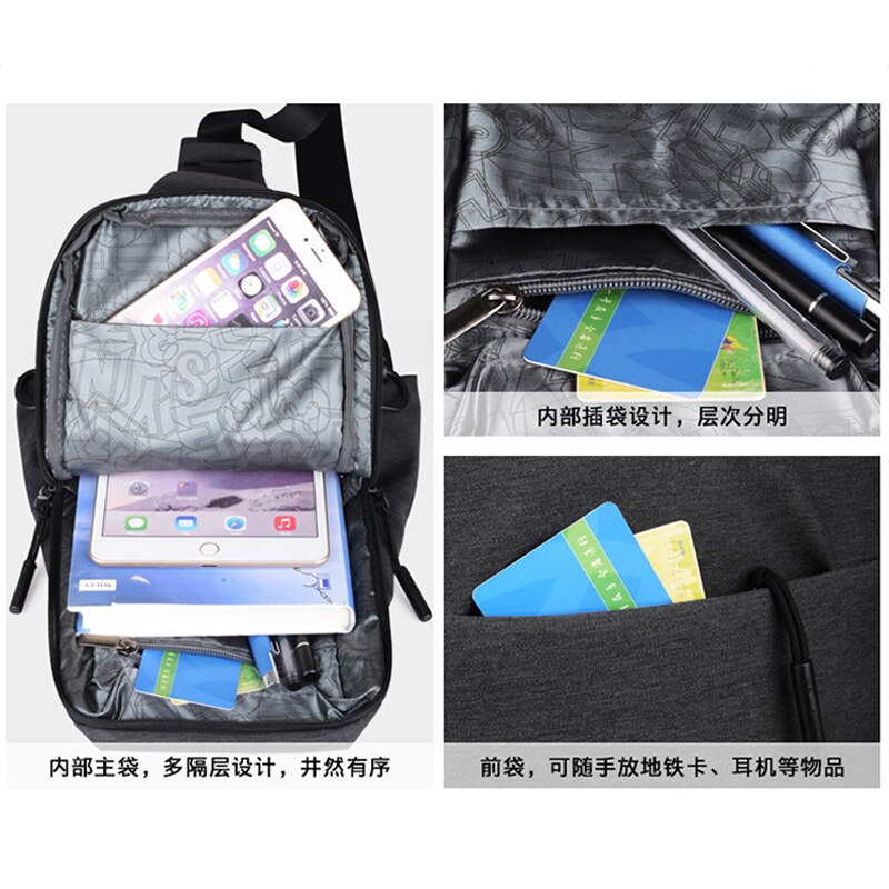 Female Male Travel Bag Shoulder Bag Chest Pack Business shoulder bags Anti theft Crossbody Bag Casual Style Bags