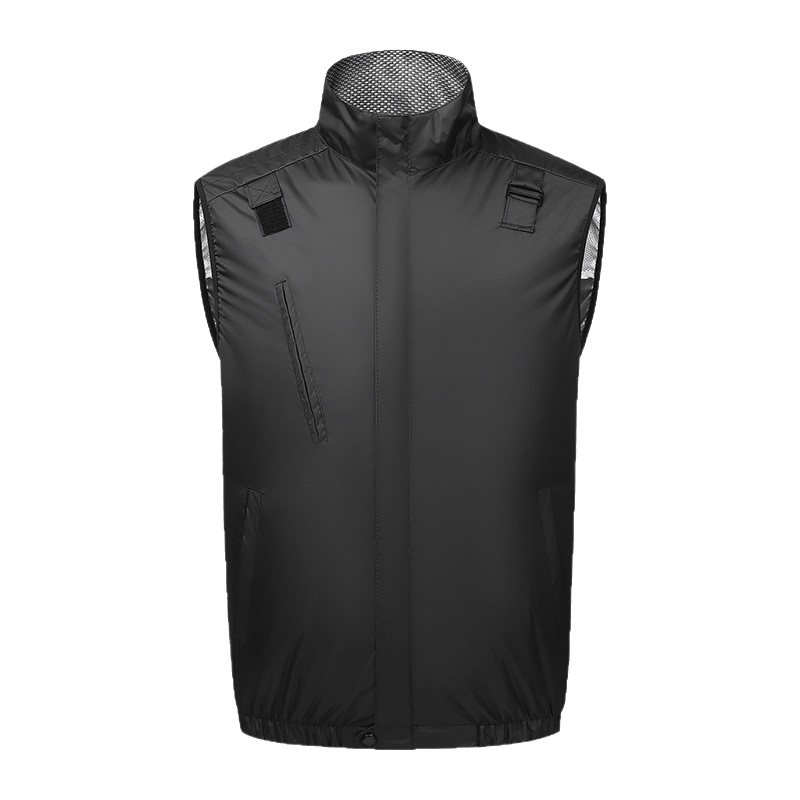 Airconditioning ventilatorvest mouwloos lasbeschermend vest herenstijl zomermode polyester stof werkkleding vest