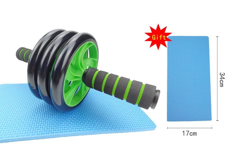 16 Inches Power Wheels Roller Machine Push- Rack Workout Gym Abdominal Muscle Trainer Two-wheeled Three-wheeled Squat machine