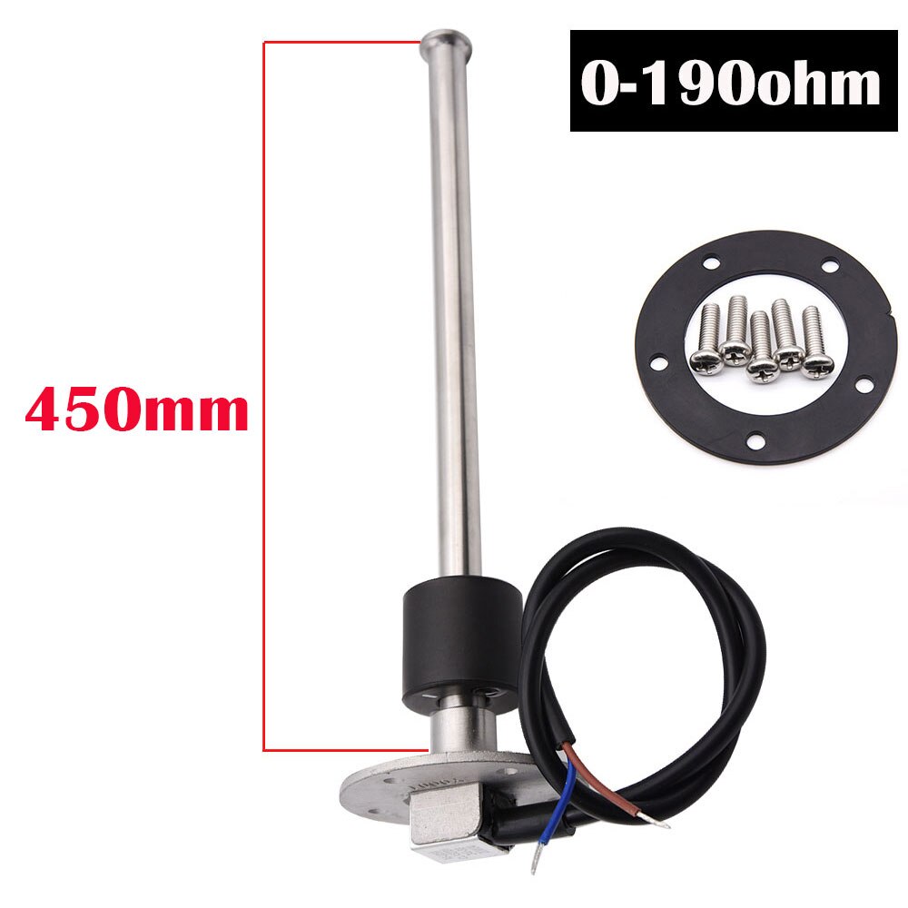 150-350mm Water Fuel Level Sensor Indicator 190ohm Fit 52mm Digital Water Gauge Tank Fuel Meter for Yacht Boat Car Motorcycle: 450mm-190ohm